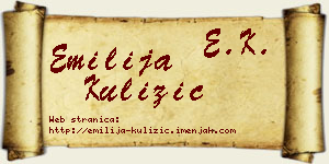 Emilija Kulizić vizit kartica